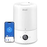 LEVOIT 3L Top Fill Luftbefeuchter, 360° Drehbare Düse Cool Mist Humidifier, 19dB leise, 25H, Raumluftbefeuchter & Aroma Diffuser für Kinderzimmer Schlafzimmer Pflanzen, automatische Abschaltung